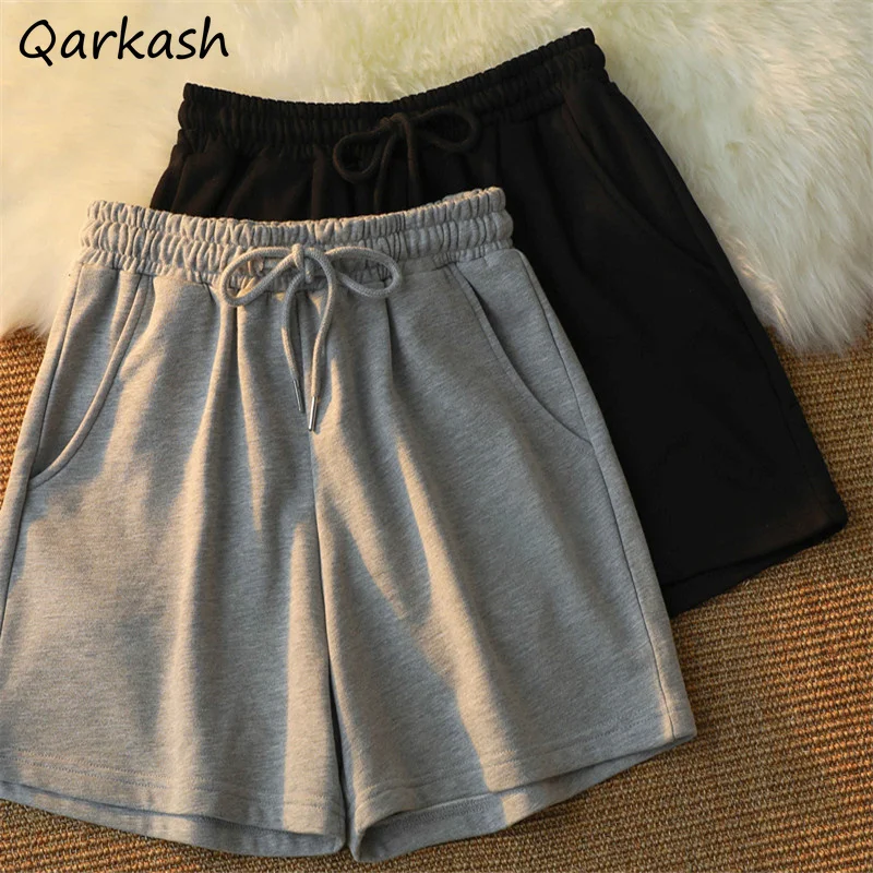 

Shorts for Women Sporty Pure High Waist Drawstring Summer Casual Unisex Temperament Korean Style Students New Arrival Fashion
