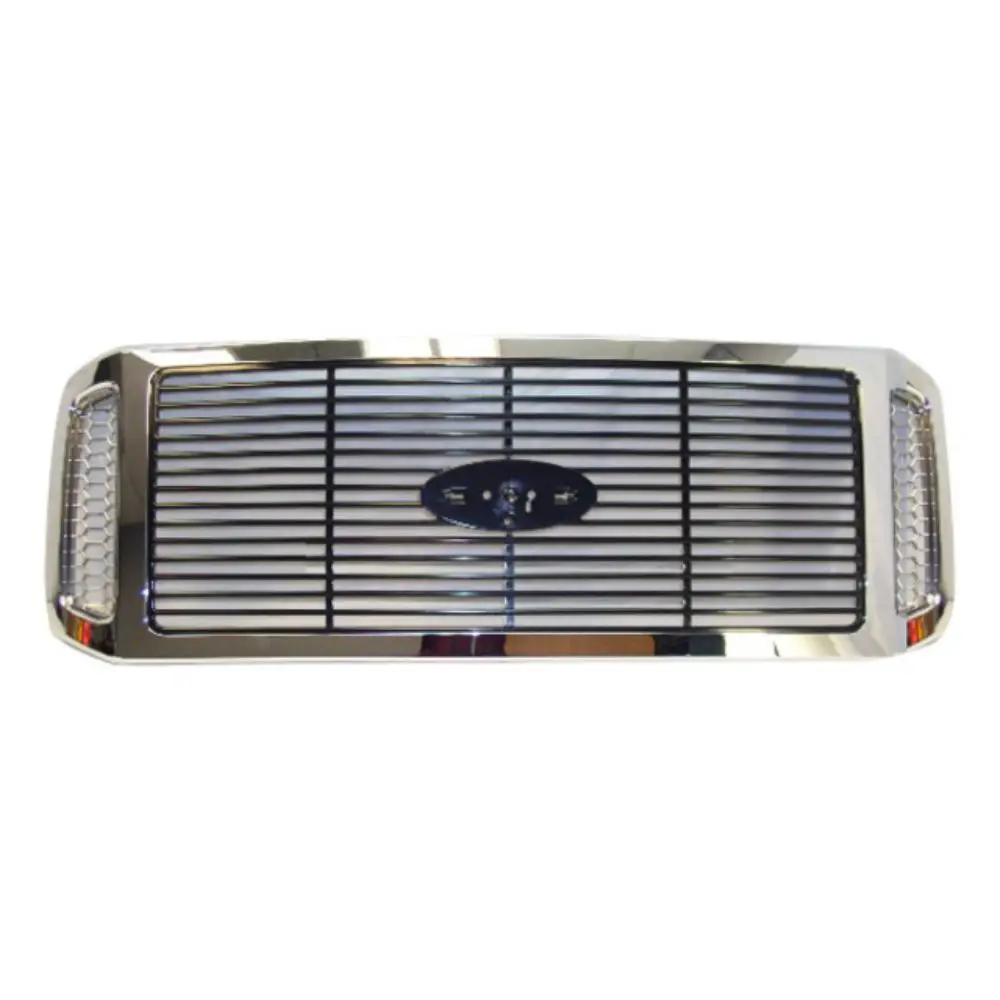

For 2005-2007 Ford Grille Chrome Frame With Black Billet Insert