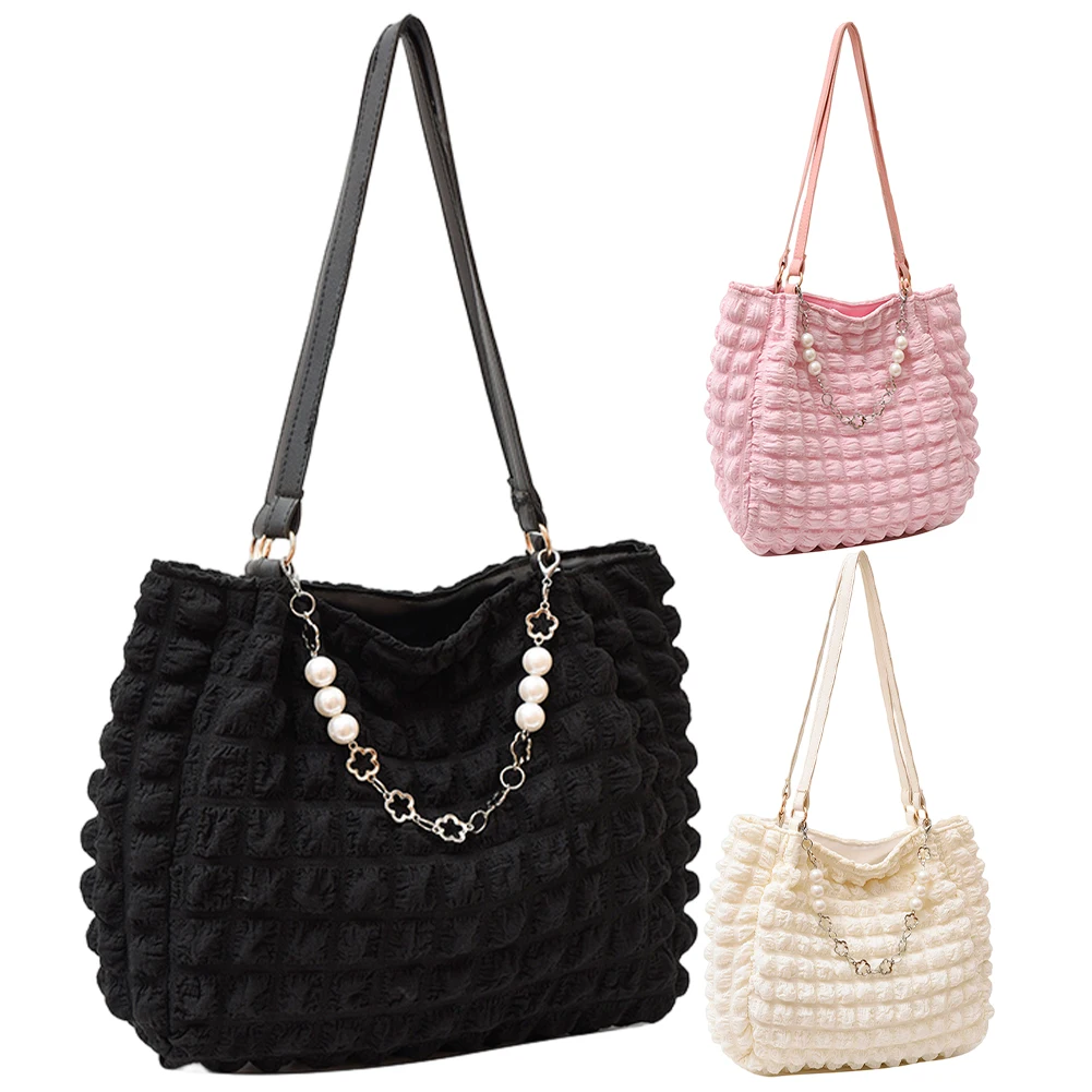 

Женская композитная сумка через плечо, прочная дорожная сумка через плечо с подушкой с бисером и защитой от царапин, большой вместимости, для покупок