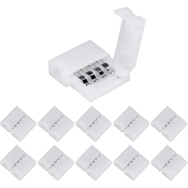 

Штекерный разъем PCSPack для светодиодной ленты, бесступенчатый адаптер для пайки, удлинитель, 4-контактный RGB-разъем