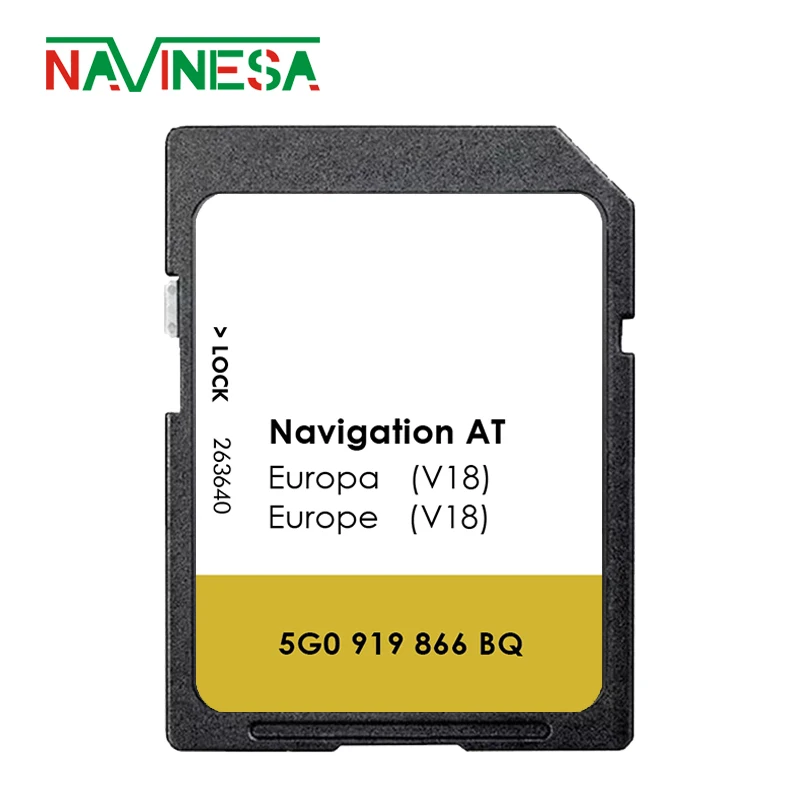 

For VW Golf 7 2012-2015 Full Capacity CID Changeable SD Card 16GB Navi Version Map Sat Nav AT V18