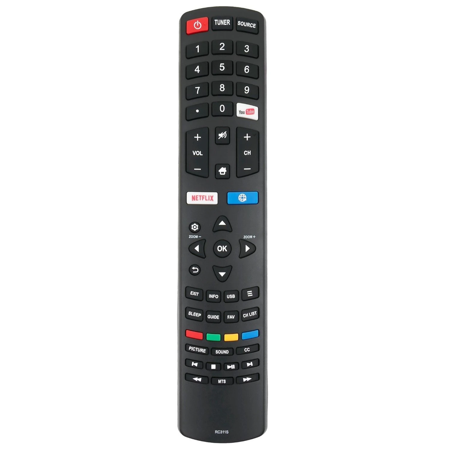 

New Remote Control RC311S Replace for Smart LED LCD TV 06-531W52-TY01X