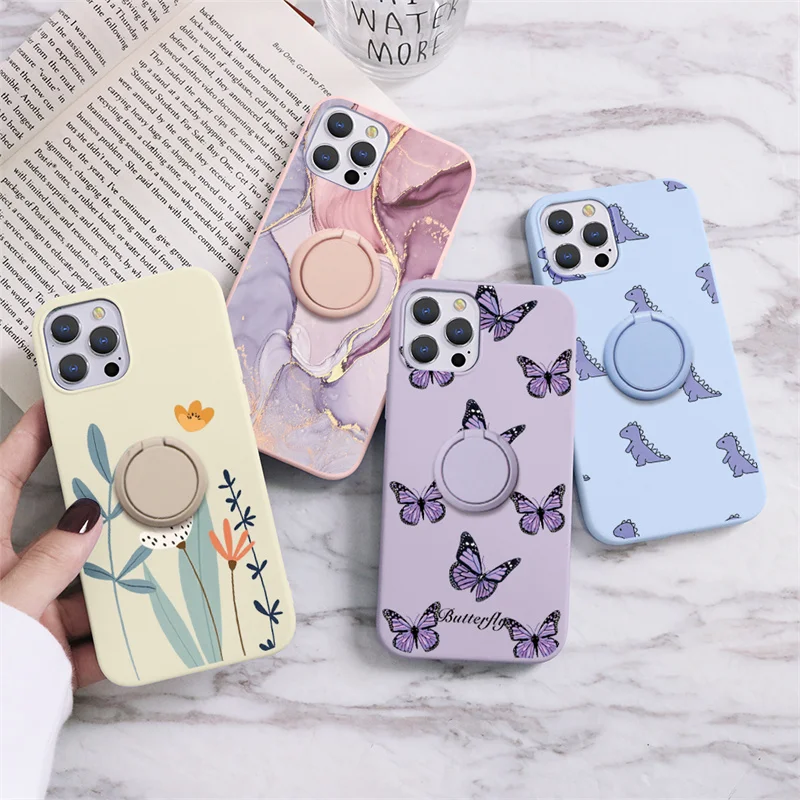

Magnetic Ring Holder Case For Xiaomi Mi 11 Lite A3 Redmi Note 10 9 10T 9T 8T 8 9A 7A 7 9S Poco X3 Pro F3 NFC Soft TPU Cover Bags