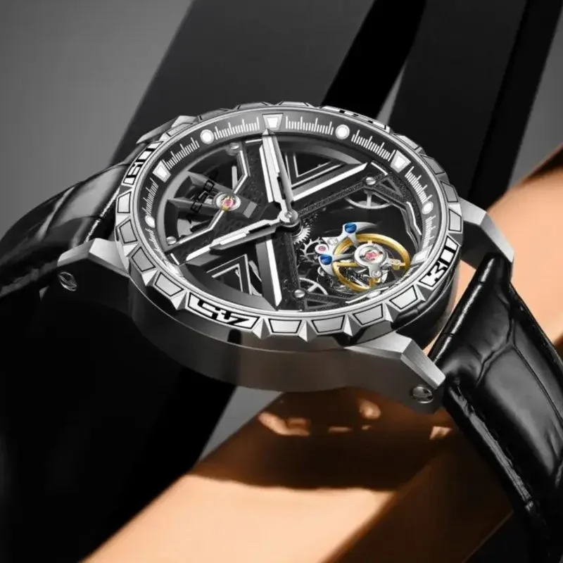 AESOP настоящие механические часы с летающим турбийоном для мужчин оригинальные со