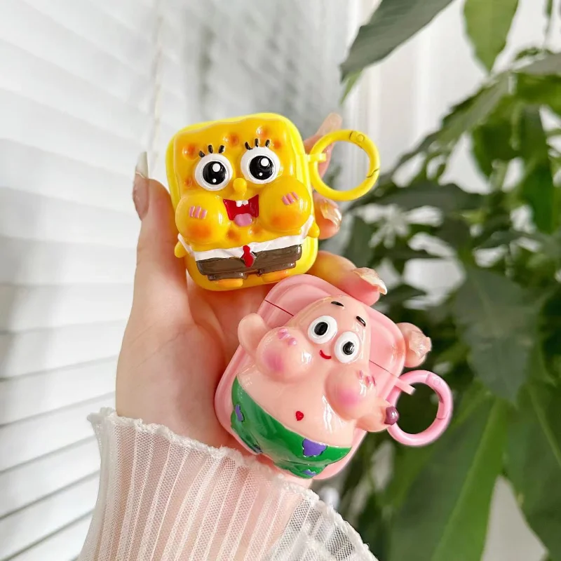 

SpongeBob Patrick Star Best Friend BFF Headphone Case 3d for AirPods 1 2 Pro 3 for Pro 2 Wireless Bluetooth Cute Headphone Case