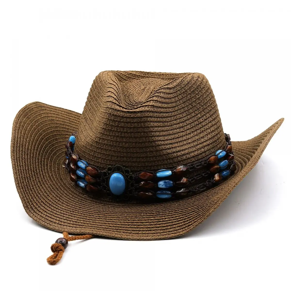 

Designer Men's and Women's Spring/Summer Cowboy Straw Hat Foldable Windproof Cowboy Cap Sun Shade Gorras Para Hombres 모자