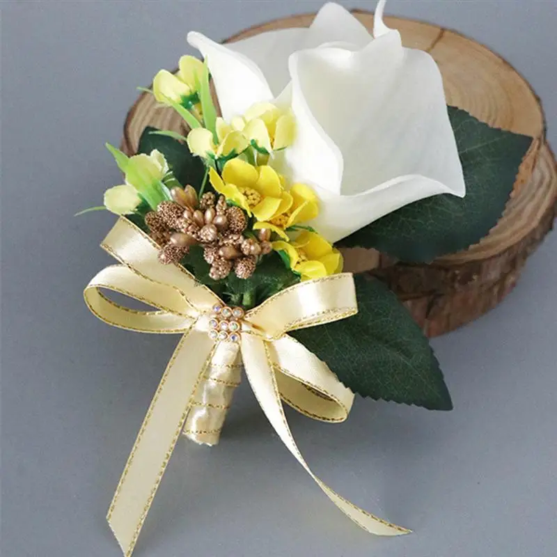 

Artificial Flower Corsage Simulation Flower Brooch Wedding Photographic Prop