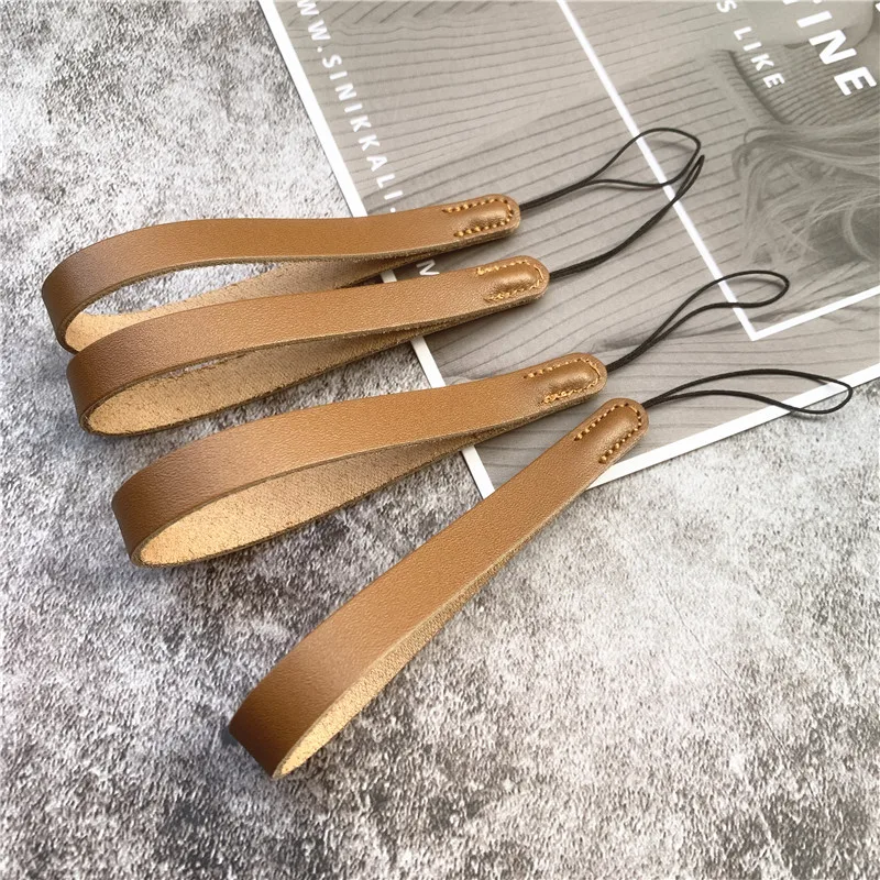 

Phone Lanyard Leather Landyard Small Keycord Handmade Practical Key Strap Simple Universal Phone Accessories Cowhide Pendant