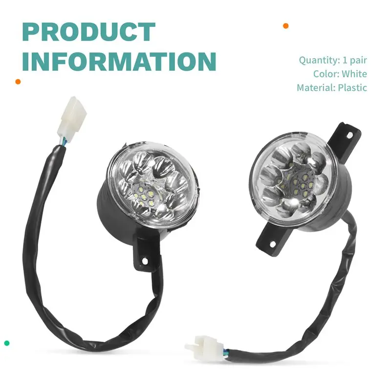 Комплект из 2 светодиодных фар WF-2Pcs 12V для квадроциклов 125cc 150cc 250cc 300cc, для китайских моделей Taotao JCL Baja Yamoto Kazuma Roketa (art.: 3920db18f5e71) - 3920db18f5e71
