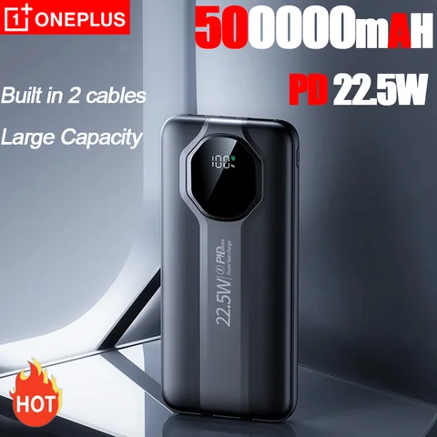 OnePlus 50000 мАч Мини-портативный внешний аккумулятор большой емкости для кемпинга Внешний резервный аккумулятор USB-выходы Супер быстрая зарядка