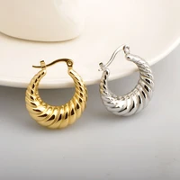 new stainless steel earrings gold color plated earrings hoop earrings 316l stainless steel crescent womens earrings waterproof