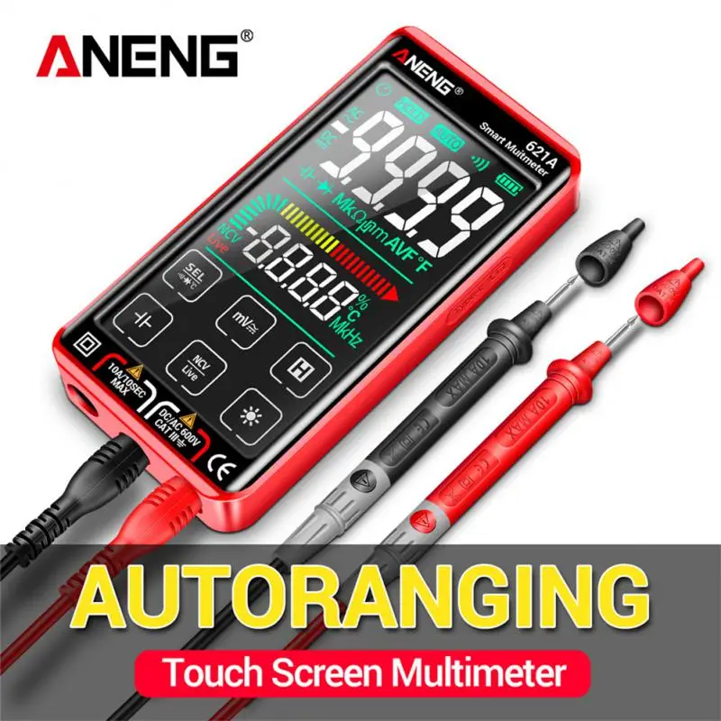 

ANENG 621A Intelligent Digital Multimeter Rechargeable NCV Universal Touch Screen Meter Voltmeter Ammeter 9999 Counts Auto Range