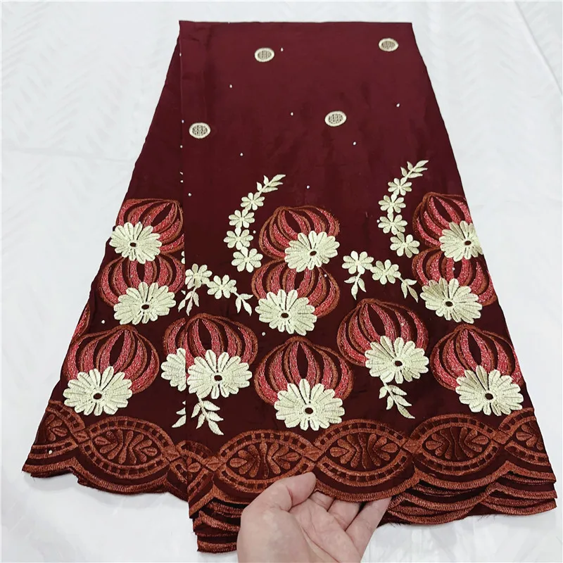 

5 yard Swiss lace fabric lafaya heavy beaded Embroidery African 100% cotton fabrics Swiss voile lace popular Dubai style 7L06103