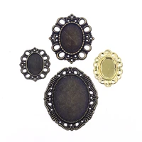 connectors filigree wraps flower oval hollow alloy bronze plated for embellishment scrapbook jewelry diy finding