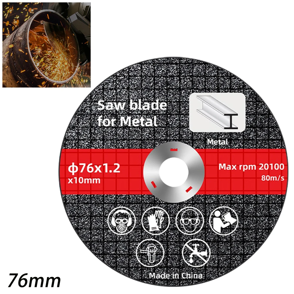 

76mm Cutting Disc Circular Resin Saw Blade Grinding Wheel For Angle Grinder Metal Hard Materials Cutting Power Tool Accessories
