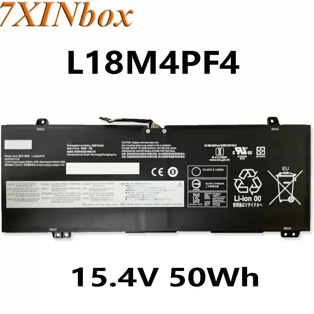 Аккумулятор XINbox L18M4PF4 15 4 в 50 Вт/ч для ноутбука Lenovo L18C4PF4 5B10W67417 5B10T09080 L18M4PF3 5B10W67194