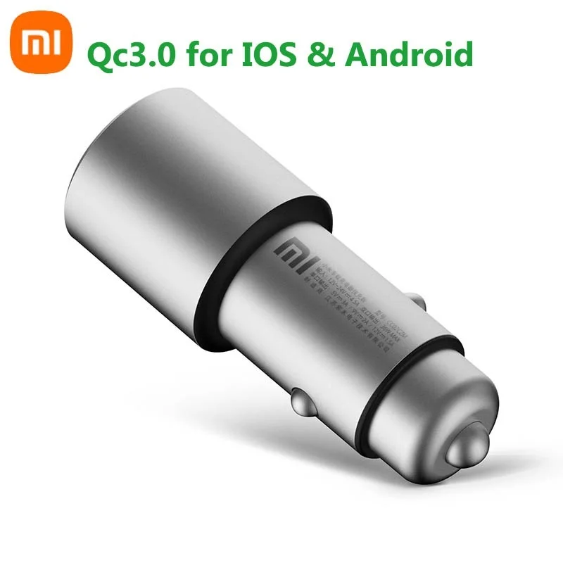 

Original Xiaomi Car Charger QC3.0 Version Extended Accessory Quick car charger For smartphone Dual USB iOS&Android