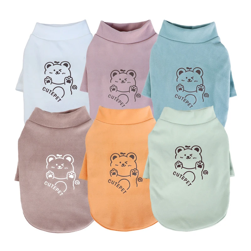 

Winter New Bear Printed Pet Sweater Fleece Warm Dog Cat Coat Two-legged Pullover For Small And Medium Dogs Teddy Chihuahua