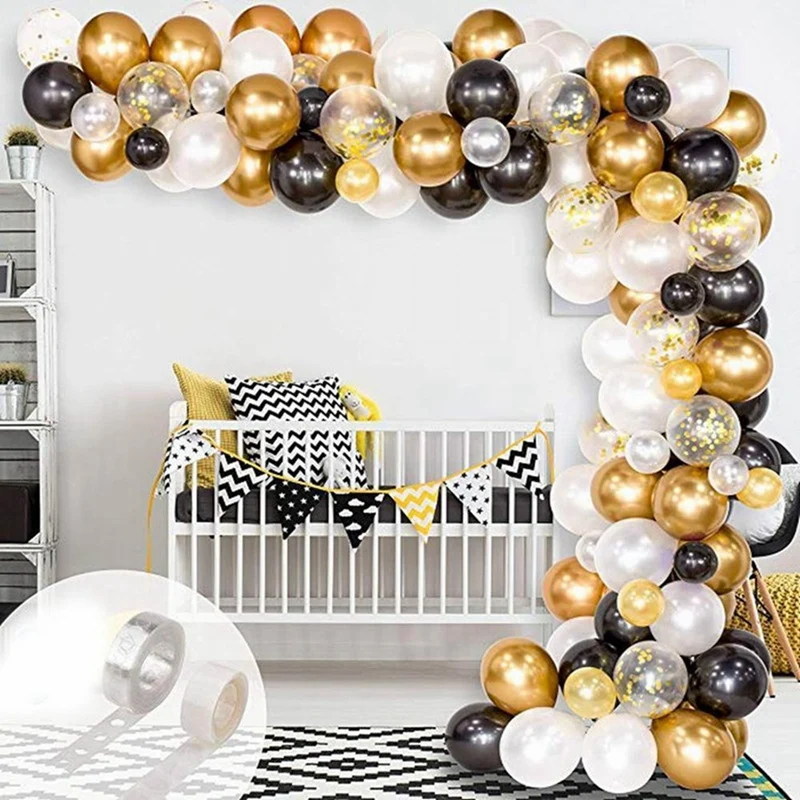 

Gold Balloons Garland Arch Kit Confetti Metallic Latex Balloon Baby Shower Birthday Graduation Party Decor