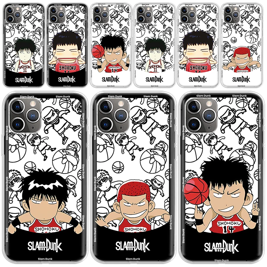 Прозрачный мягкий чехол для телефона с аниме Slamdunk Slam Dunk для iPhone 14 13 12 11 Pro Max 7 Plus Apple XS XR X SE 8 6 + 6S 5