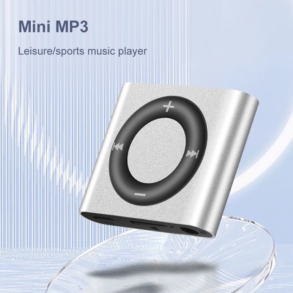 Фото Портативный mp3-плеер, мини mp3-плеер с клипсой, плеер для спорта, MP3-плеер с наушниками, 180 мАч, TF-карта, 64 ГБ, встроенный динамик №2