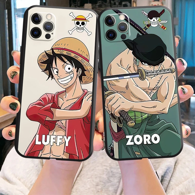 

ONE PIECE Phone Case For iPhone 11 12 13 Pro MAX Mini 6 6S 7 8 Plus X XR XS MAX SE 2020 Soft Silicone TPU Anime Funda Back Cove