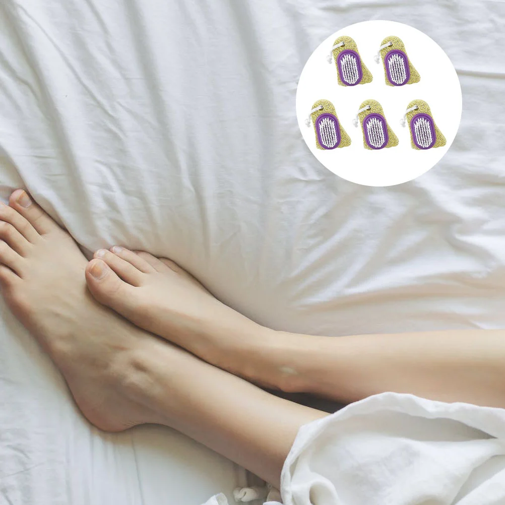 5 шт. двухсторонний пемза для удаления камней с кистью инструменты педикюра ног