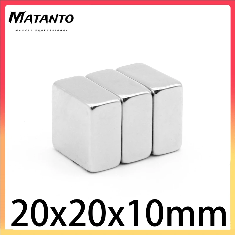 

1/2/5/10/15PCS 20x20x10 mm Powerful Strong Magnetic Magnets Sheet N35 Square Stong Magnets 20x20x10mm Neodymium Magnet 20*20*10