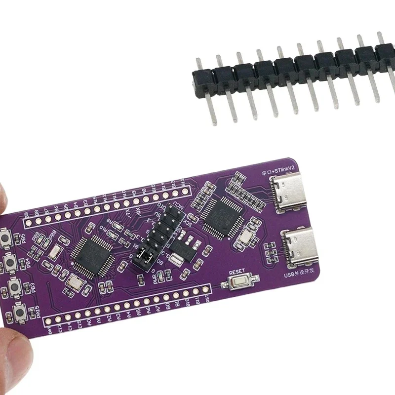 Фото Плата разработки STM32F103C8T6, интегрированная с системной платой, с отладчиком ST-LINK V2, программатором и последовательным портом TTL для загрузки программ №1
