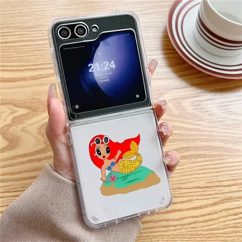 Прозрачный чехол-книжка для Samsung Galaxy Z 6 ZFlip 5 4 3