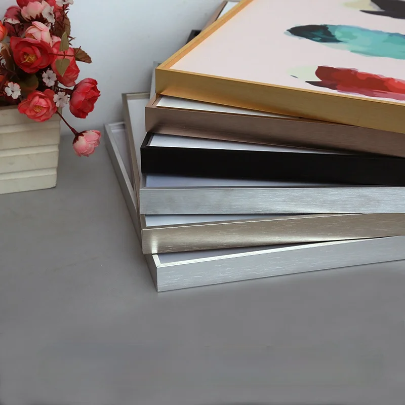 

Modern Design Frame Ornament Collage Metal Nordic Creative Painting Frame Picture Gold Aluminium Fotolijst Home Decor DK50FE