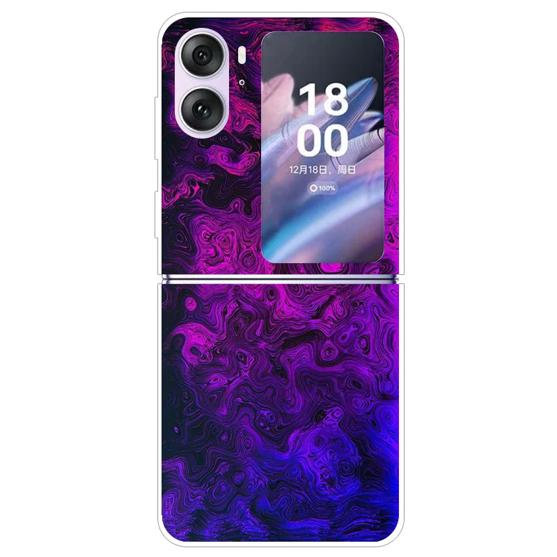 Фото Для Oppo Find N2 Flip 5G Чехол CPH2437 Жесткий ПК Прозрачный чехол для телефона Для Oppo FindN2 Flip Прозрачный чехол PGT110 Para Fundas Чехлы №3