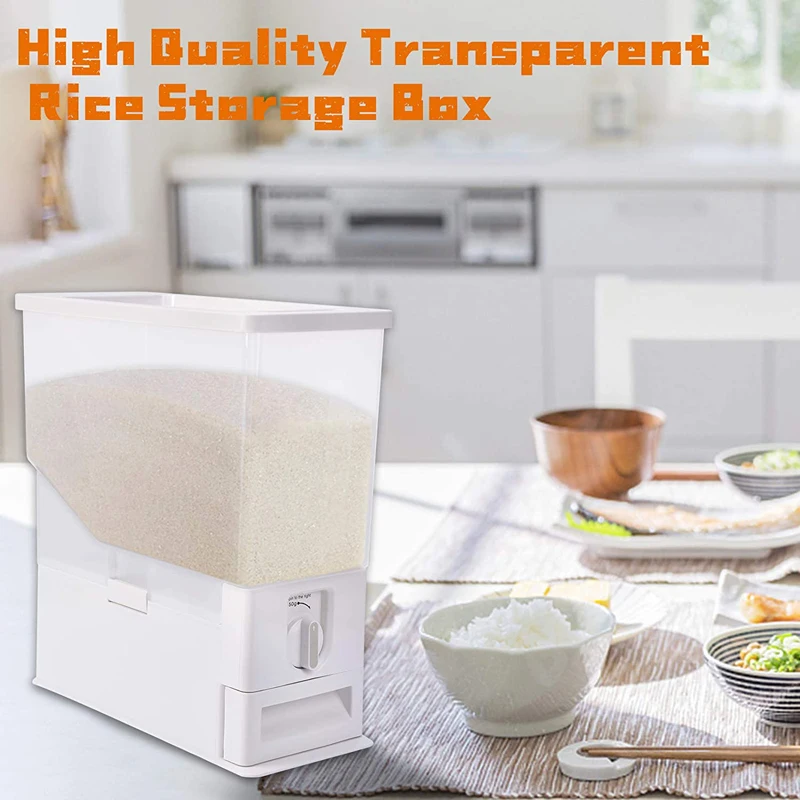

Moisture-proof Thickened Rice Storage Box Rice Dispenser 33 Lbs Rice Storage Container Bin Measurable Dispenser Rice Bucket