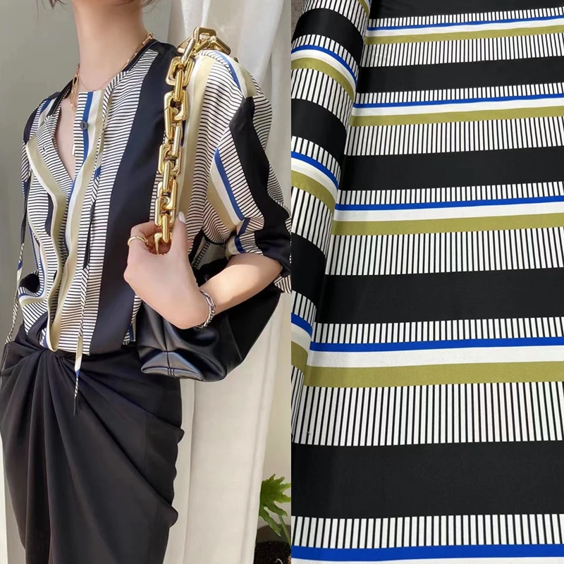 

Европейский Американский популярный стиль классическое контрастное цветное вертикальное Полосатое диагональное платье-рубашка из высококачественной ткани