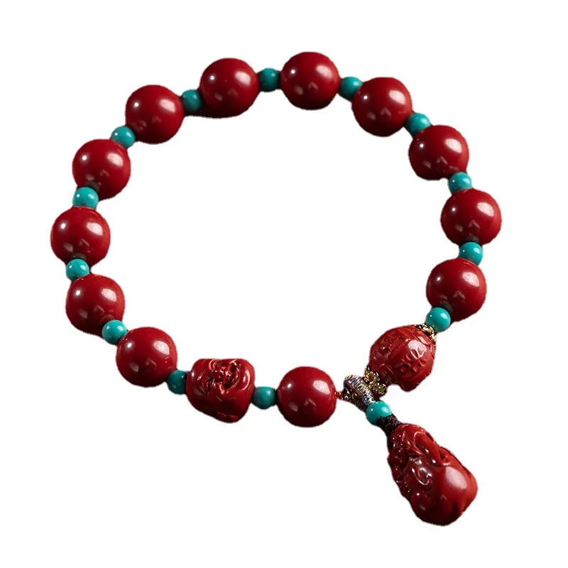 

Maitreya Buddha Six-Word Mantra Bracelet Cinnabar Lucky Charm Bracelet