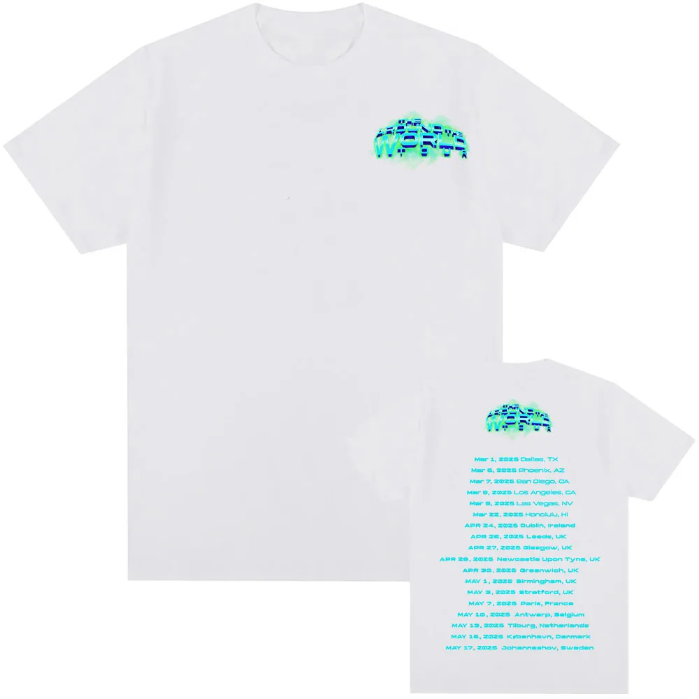 Футболка The Around World 2025 футболки с принтом Эрика Белллера и певицы летняя хлопковая