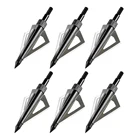 6 шт12 шт 125 зернистая стрела, широкие головки, сменные 3 лезвия, наконечники стрел для арбалета, длинный лук, Охотничья цель, аксессуары для стрельбы