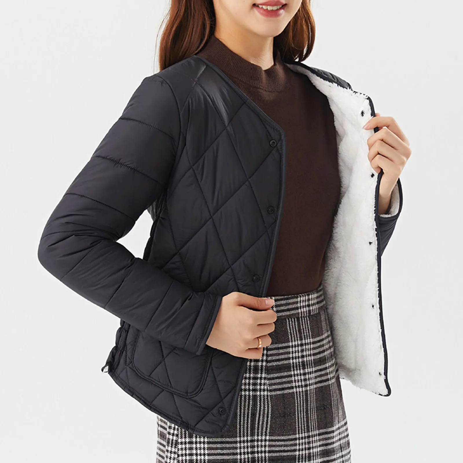 

Women's Thickened And Enlarged Cotton Padded Jacket Liner Middle Aged And Elderly Women's Cotton Padded Jacket Womens Fashion