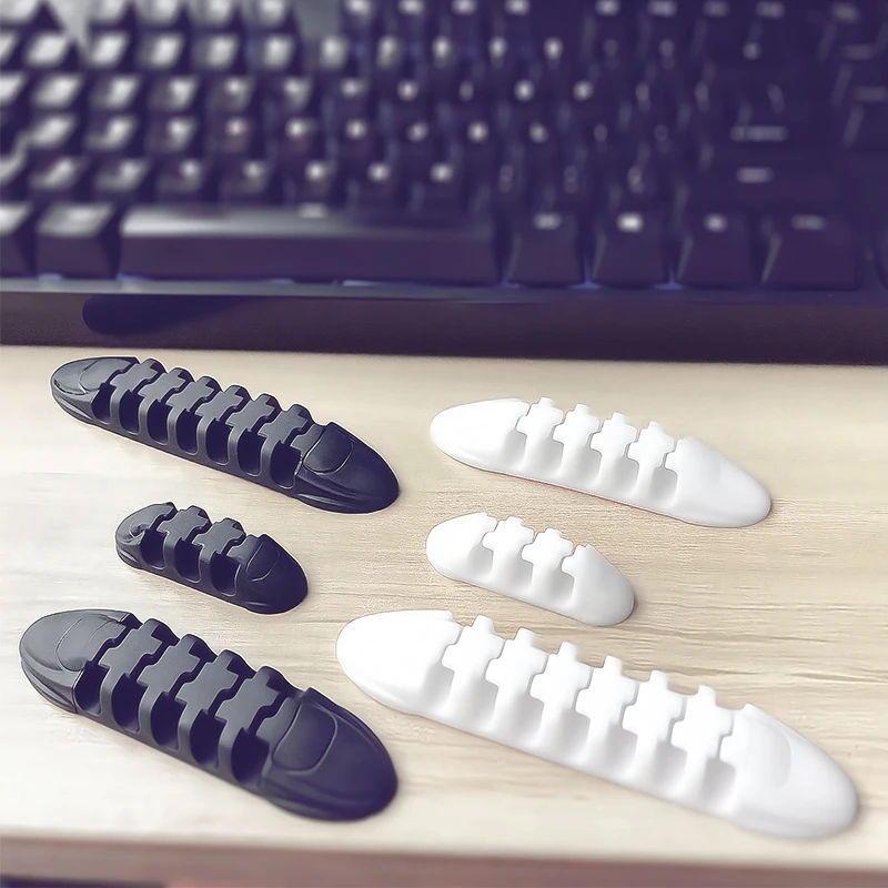 Держатель для кабеля USB на клеевой основе Органайзеры кабелей дома офиса 7 5 3/1