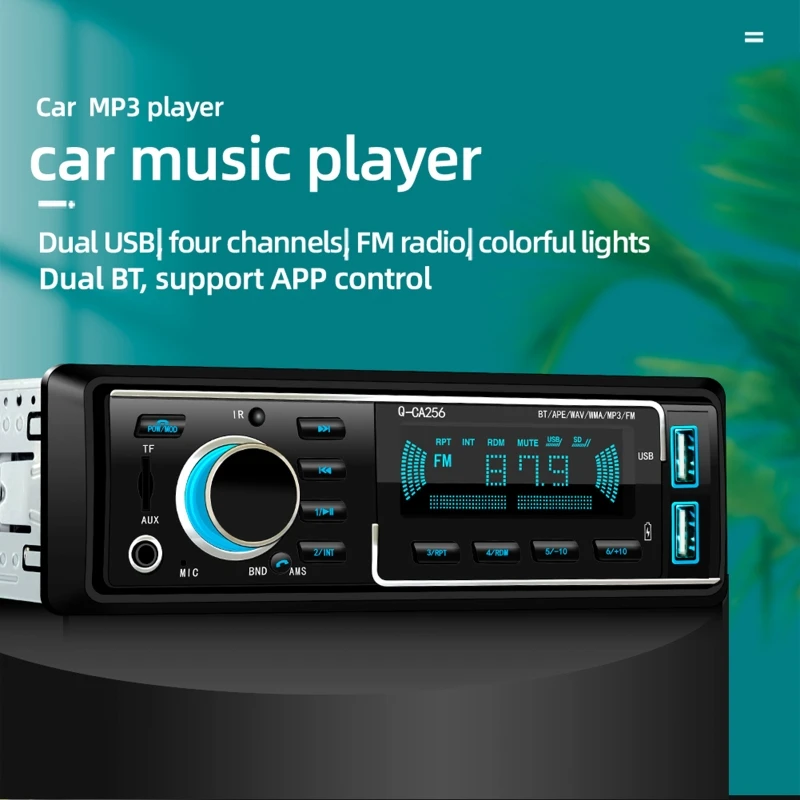 

Bluetooth-compatible FM Transmitter for Car with Dual USB Charging Car Charger MP3 Player Support TF USB Hands Free 2022 New