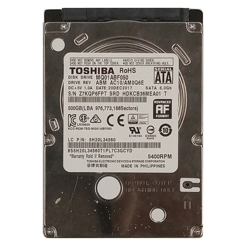 500Гб Жесткий диск HDD 2.5 SATA Toshiba MQ01ABF050| |