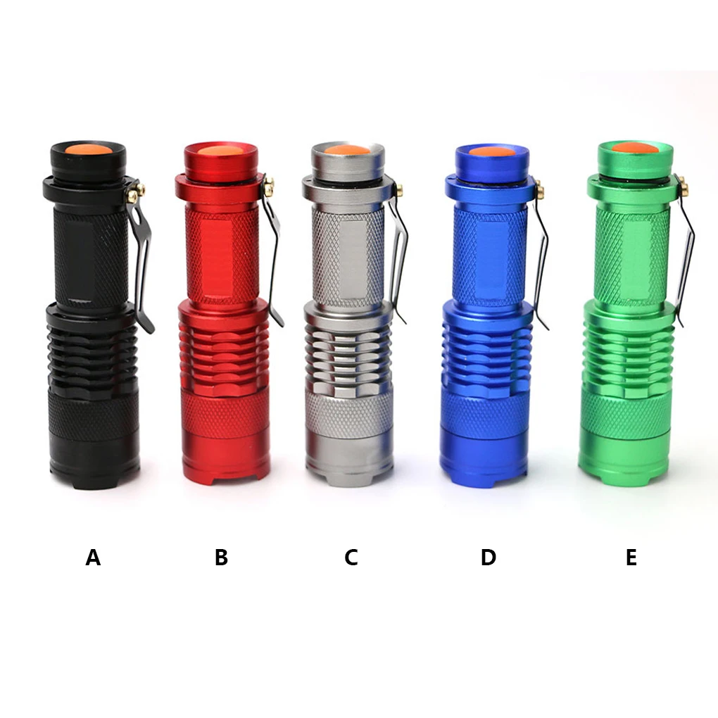 

Flashlight Clip Design Adjustable Zoomable Household Torch Outdoor Travelling Climbing Handheld Lights Lighting Blue