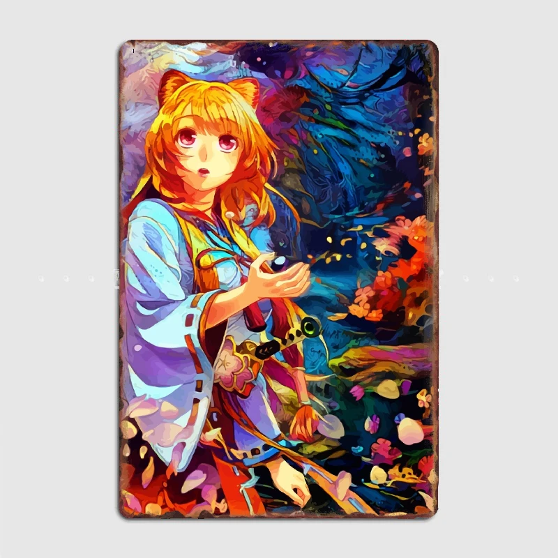 

Sakura Girl Metal Poster Garage Decoration Living Room Cinema Living Room Custom Tin Sign Poster
