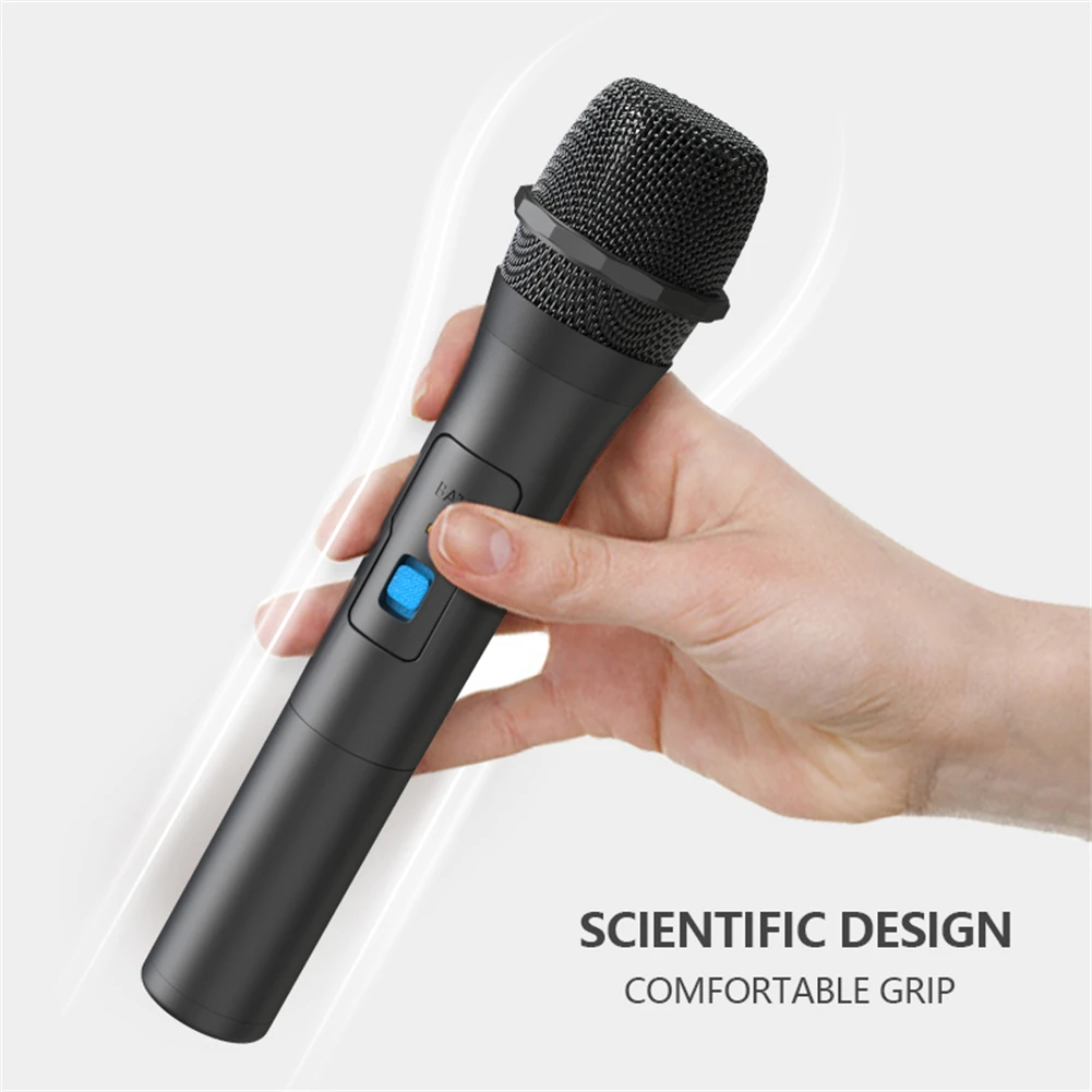 

Wireless Karaoke Microphone 2 Channels VHF Professional Handheld Mic USB Plug And Play Portable Speaker Live Performances