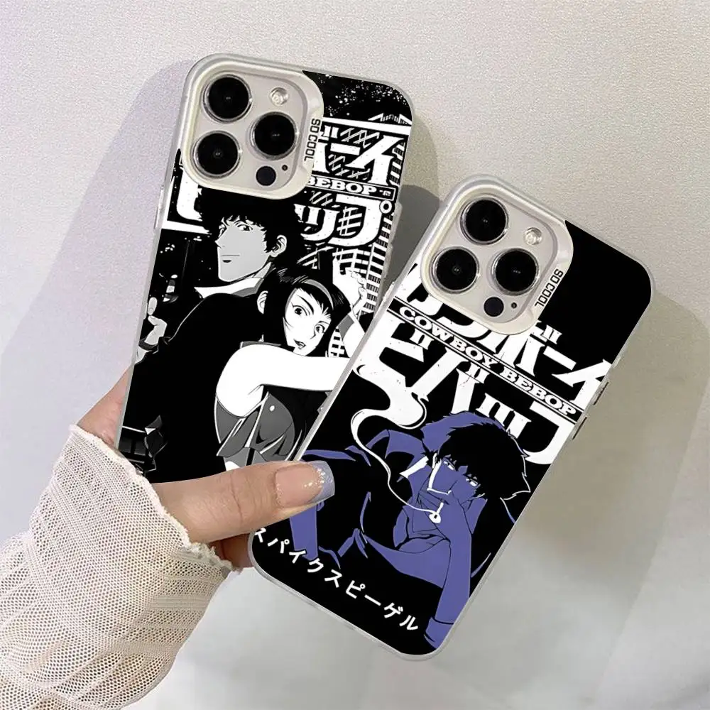 Фото Чехол для телефона Action Anime C-Cowboy B-Bebop для iPhone 17 16 15 14 11 12 13 Pro Max Pro Plus, цветной, серебристый №2