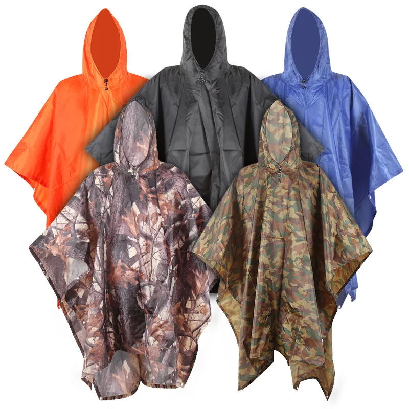 

3 in 1 Backpack Travel Rain Cover Rain Coat Hood Hiking Cycling Rain Cover Poncho Waterproof Raincoat Outdoor Camping Tent Mat