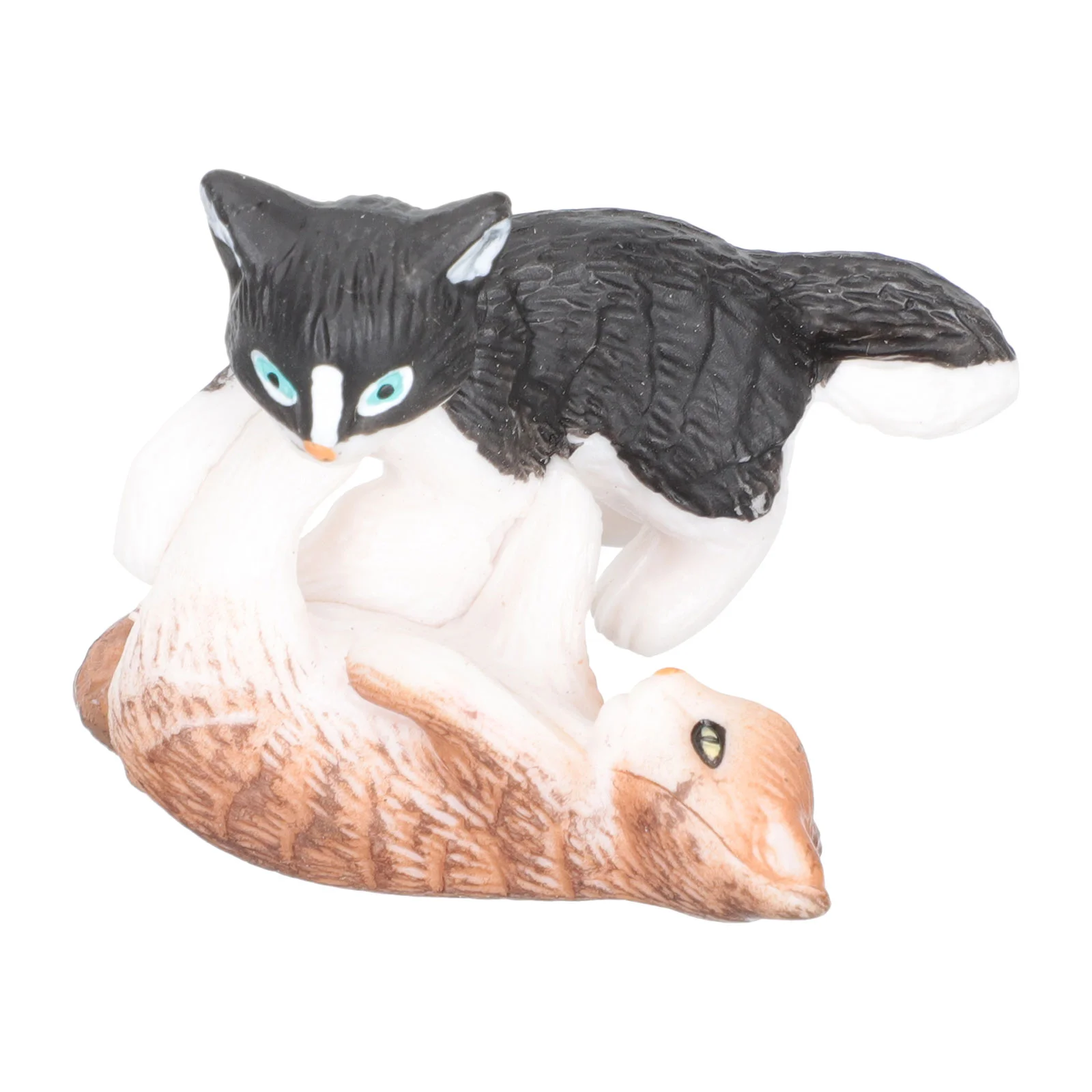 

1 Set Cat Sculpture Adorable Simulation Cat Figurine Desktop Animal Decoration