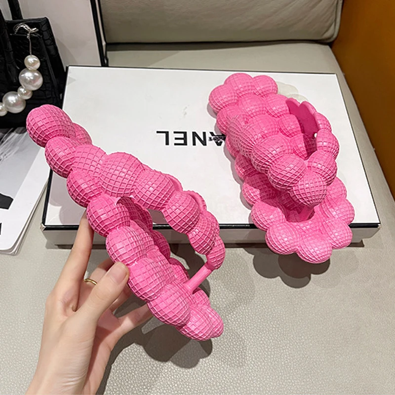 Personality Bubble Slippers Home Massage Bottom Shoes for Men Women's Sandals Non Slip Beach Slippers Outdoor Slides