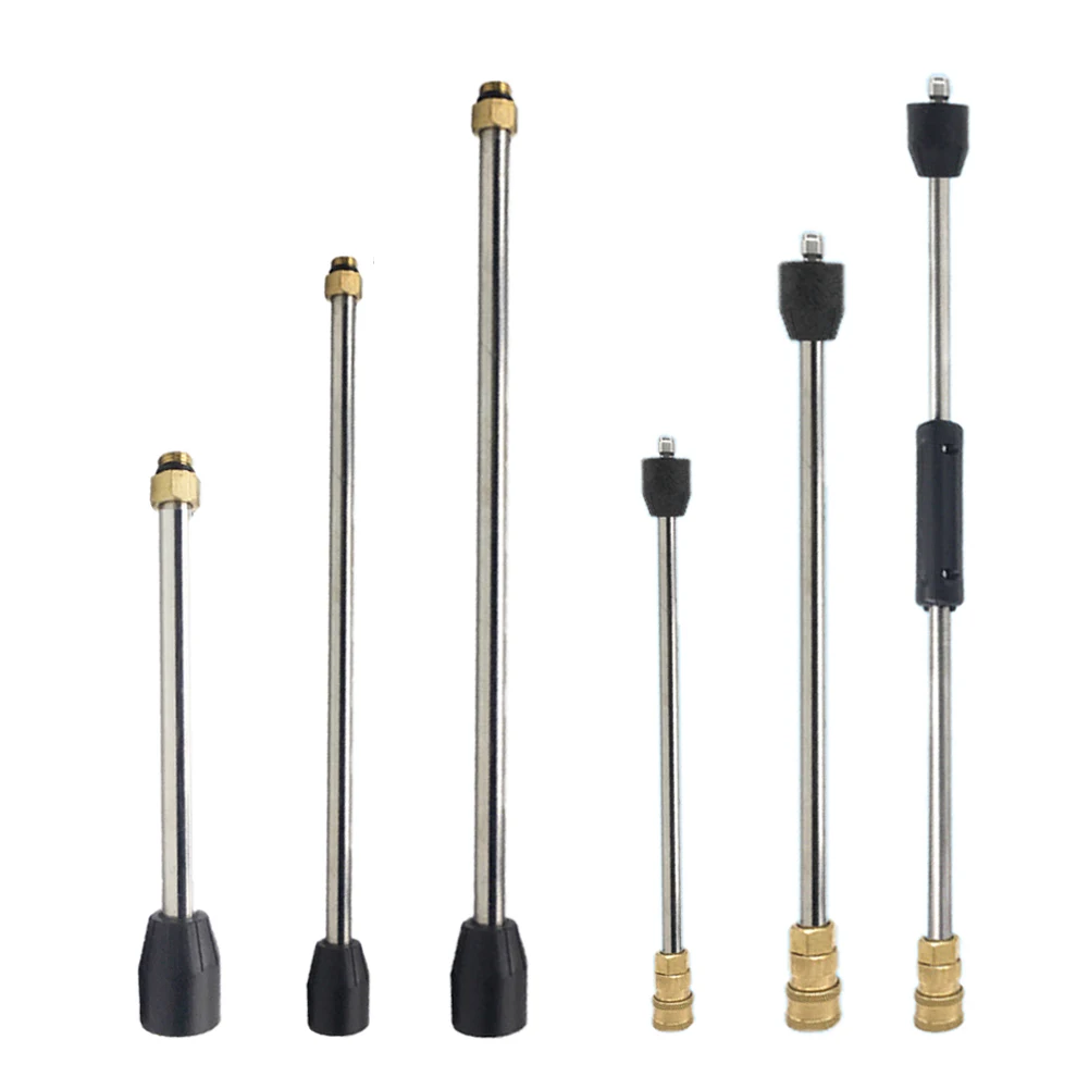

15/20/38/50cm Extension Wand For High Pressure Wash Gun With M14 Thread Or 1/4 Quick Connection Extension Rod Car Wash Accessory