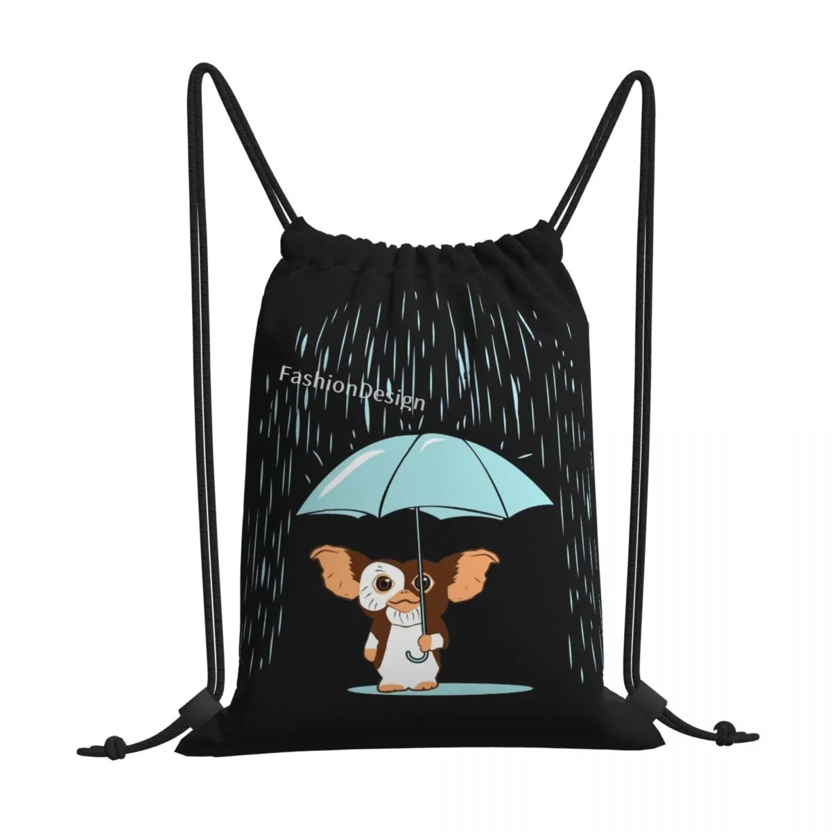 

It Rains Gremlins Drawstring Bags Shopping Pouch 3D Print Backpack Boy Girls School Shoe Bag